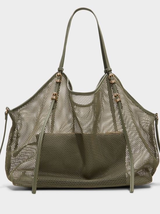 Aldo Handbags - Aldo Meshcarry Olive Green Mesh slouchy tote Hobo Bag